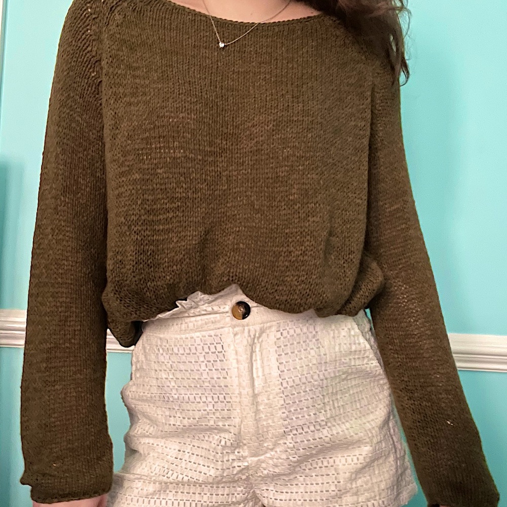 American Apparel Olive Green Knit sweater